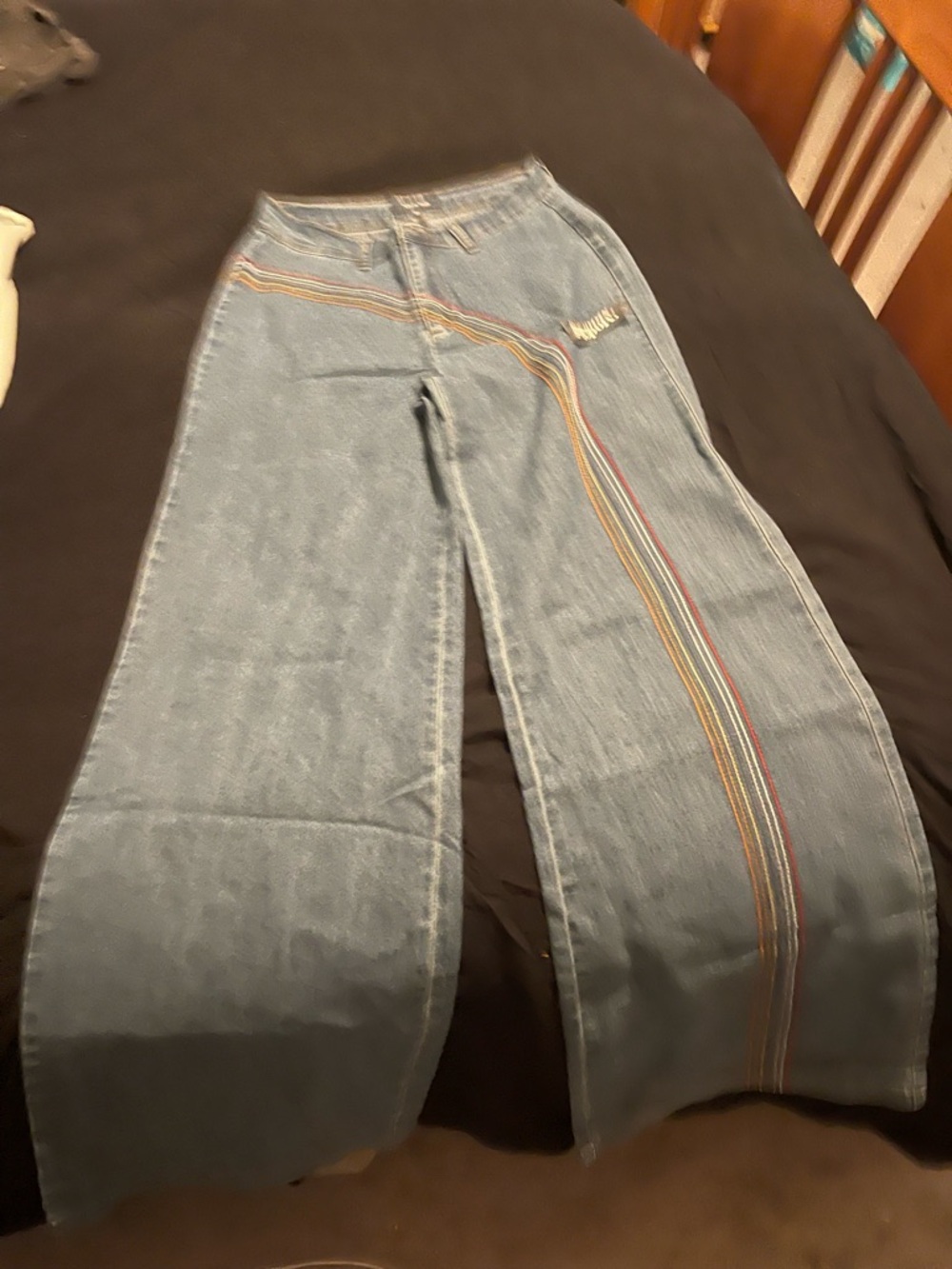 ModCloth Medium Blue Denim Jeans with Contrast Stitching